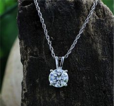 Hawkjewelrywings 14K White Gold Finish 925 Sterling Silver Round Cut Real Moissanite Solitaire Lovely & Beauty Pendant Necklace gift for mom ⭐ Available⭐ > 14K White Gold Plated 925 Sterling Silver > 14K Yellow Gold Plated 925 Sterling Silver > 14K Rose Gold Plated 925 Sterling Silver > 15+ Color Gemstones **WE LOVE CUSTOM ORDERS**    YOU ASKED,WE MADE IT    (FREE OF COST) ⭐ Item Detail⭐ > Material: Sterling Silver > Gem type: Real Moissanite > Stone Creation: Lab Created > Stone Color: White > Moissanite Solitaire Necklace For Gifting, Moissanite Diamond Necklace Gift, Solitaire Diamond Round Necklace Gift, Gift Solitaire Round Diamond Necklace, Round Solitaire Diamond Necklace Gift, Round Solitaire Diamond Necklace For Gift, White Gold Round Solitaire Necklace Gift, Round Cut Diamond Gemstone Necklace, Round Cut Diamond Necklace With Gemstones For Gift