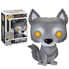 the pop vinyl figure is grey with yellow eyes and an orange - eyed cat's head