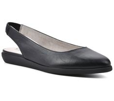 Perfect for pairing with a flowing sundress or your favorite distressed jeans, the versatile Memory flat shoe features a stretchy slingback strap for the perfect fit, and a padded insole for all-day comfort. From Cliffs by White Mountain. Flat Shoe, Slingback Flats, White Mountain, Distressed Jeans, Sundress, Shoes Flats, Perfect Fit, Slip On, Heels