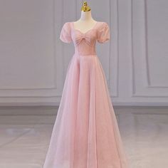 Home · Little Cute · Online Store Powered by Storenvy Pink Winter Formal Dresses, Prom Dresses Long A Line, Fairy Prom Dress, Pink Evening Gowns, Prom Dress Pink, Fairy Silhouette, A Line Prom Dress, Pink Evening Dress, Formal Dresses With Sleeves