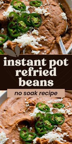 instant pot refried beans no soak recipe