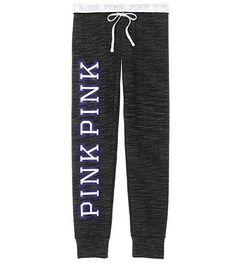 Brand new sealed in online packaging! Sold out at Vs, don't miss your chance! Product Details: Extra stretchy like leggings but with a soft sweatpant feel—meet the Gym Pant. Must-have sweats by Victoria’s Secret PINK. Our slimmest fit yet Logo elastic waistband Cuffed bottom Lightweight Stretch French terry Collegiate Patch 29"inseam Imported cotton/polyester/spandex Pink Sportswear, Vs Pink Logo, Cuffed Sweatpants, Pink Gym, Pink Sweat, Victoria Secret Outfits, Vs Models, Pink Sweatpants, Gym Pants