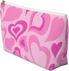 👉Show off your preppy style with this eye-catching, hot pink, heart 💕 patterned zipper pouch! 🤩 This little cutie combines style and functionality in one pinktastic package and it's the perfect accessory for back to school. Your adorable new sidekick is ready to use as a ✏️ pencil case, 💅makeup bag, accessory pouch or for pretty much anything! It's the perfect accessory for any preppy girl. 💋XOXO Trendy Pink Pouch Cosmetic Bag, Trendy Pink Pencil Case For Travel, Pink Pencil Case With Zipper Closure As Gift, Trendy Pink Cosmetic Bag Gift, Trendy Pink Cosmetic Bag For Gift, Pink Heart Print Bag For Gift, Pink Heart Print Bag Perfect For Gifts, Trendy Pink Rectangular Cosmetic Bag, Trendy Pink Pouch For Personal Use