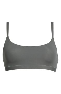 Enjoy the comfort of a bralette while retaining the breathability of quick-dry fabric with this comfortable option from Kim Kardashian West's SKIMS. Available in nine different shades, this second-skin scoop-neck bra offers natural support and comfort while you read, lounge and sleep. Style Name:Skims Fits Everybody Scoop Neck Bralette (Regular & Plus Size). Style Number: 6016410. Scoop Neck Bra With Built-in Support, Seamless Sports Bra With Scoop Neck And Minimal Stretch, Fitted Scoop Neck Bra, Scoop Neck Seamless Bra, Fitted Seamless Sports Bra With Scoop Neck, Seamless Scoop Neck Sports Bra With Minimal Stretch, Seamless Fitted Sports Bra With Scoop Neck, Scoop Neck Sports Bra With Adjustable Straps, Bra With Removable Pads And Minimal Stretch