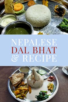 nepalese dal bhat and recipe on a plate