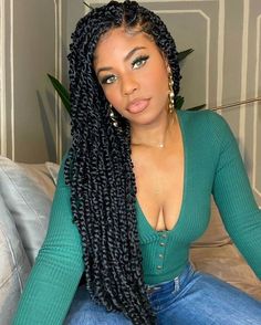 Transform your look with these chic and versatile African Passion Twist Hairstyles - a must-try for any fashionista. #AfricanHairStyle #AfricanHair #Crochetbraids #CrochetFauxLocs #AfricanStyle #Africanfashion #AfricanCulture #Blackwoman #AfricanTwistHair #PassionTwistHair Kiki Twist, Rope Twists, Nice Hairstyles, Twisted Hair, Goddess Crown, Braiding Styles, Braided Styles, Faux Locs Hairstyles, Twist Styles