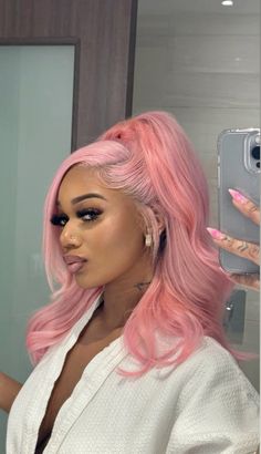 Wig Install Styles, Pink Lace Front Wig, Frontal Wig Hairstyles, Front Lace Wigs Human Hair, Hair Life, Baddie Hairstyles, Aesthetic Hair