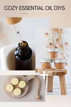 There are a lot of things you can make with essential oils. Here are seven ideas for creating a cozy essential oil DIY projects. Essential Oil Diy Projects, Bath Oil Recipe, Homemade Massage Oil, Diy Bath Oil, Shower Steamers Diy, Essential Oil Candles Diy, Diy Massage Oil, Essential Oil Diy, Diy Massage