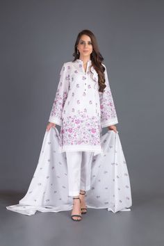 Bareeze Salsame Range Bnl1048 White Collection 2021 White Tunic Sets For Eid, Unstitched Long Sleeve Lawn Suit For Summer, Cotton Salwar Kameez With Naqshi Embroidery For Summer, Spring Cambric Lawn Suit With Long Sleeves, White Cambric Dresses For Summer, Long Sleeve Cambric Dresses For Spring, Spring Cambric Dresses With Long Sleeves, Spring Long Sleeve Cambric Dress, Summer Cambric Salwar Kameez With Naqshi