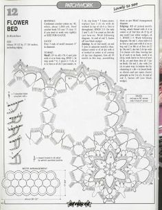 an open book with instructions on how to crochet flowers in the shape of hearts