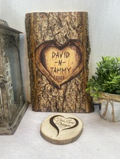 Valentine's Day Gift, 5th Wedding Anniversary Gift, So In Love Tree Carving, Gift For Boyfriend, Gift For Girl Friend, Gift For Husband, Gift for Wife Memory Pillow From Shirt, Carved Tree, Tree Slice, Handmade Personalized Gifts, Natural Tree, Memory Pillows, Tree Carving, Carving Art, Wood Hearts