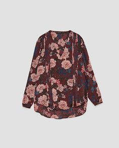 BLUSA ESTAMPADO FLORAL-Ver todo-CAMISAS Y TOPS-MUJER | ZARA México Top Sales, Printed Blouse, Kimono Top, Sleeve Blouse, Tunic Tops, Floral Prints, Long Sleeve Blouse, Zara