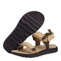 HEYDUDE | Men's Sandals | Carson Sandal Sport Mode - Tan/brown | Size 14 - Sport-inspired, but no sports required, the Carson Sandal Sport Mode nails the look of the moment in customizable comfort with stretchy, cushioned straps and a foamy footbed. Shoe Specs: Stretch Canvas top Adjustable front straps create custom fit Set and forget the front Adjust the heel for all DUDEWAVES TECHNOLOGY-Footbed Texture – Enhances comfort and improves underfoot airflow for breathability Foam backed top for add Mens Sandals Fashion, School Uniform Shoes, Shoe Makeover, School Uniform Kids, Men's Sandals, Wide Shoes, Sport Sandals, Brown Sandals, Mens Sandals