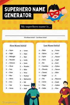 the superhero name generator for kids