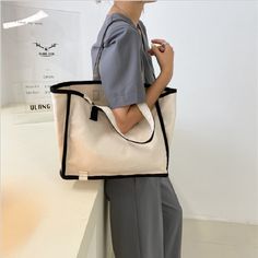 Details 1.Style: ladies tote bag2.Color:green,black,pink3.Material:canvas4.Size:width:34.5 cm;height: 26 cm;thickness: 14.5 cm;weight: 0.25 kg，There is an error of 0-3 cm, those who mind do not place an order [23y 6m 13d] Large Capacity Canvas Satchel For Daily Use, Large Capacity Black Canvas Shoulder Bag, Trendy Beige Canvas Bag, Large Capacity Canvas Bag For Daily Use, Trendy Canvas Bag For Daily Use, Casual Rectangular Canvas Bag For Errands, Black Satchel Canvas Bag For Errands, Trendy Square Canvas Satchel, Chic Black Square Canvas Bag