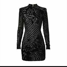 Nwt. Gorgeous Black Velvet Balmain Dress. Reposhing As It Is Too Small. Balmain Dress, Theory Dress, Black Silk Dress, Velvet Mini Dress, Perfect Little Black Dress, Chic Leather, Black Velvet Dress, Short Dresses Casual, Mini Velvet Dress