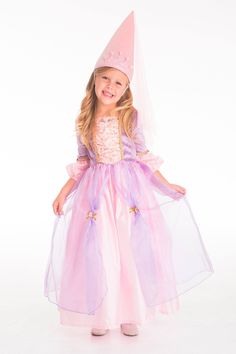 This Pink Princess Cone hat is perfect addition your little one's princess dress up. Ideal for princess parties, dressing up, or playing make-believe! One Size Fits Most Made with quality velvet fused direct to a soft sturdy inner foam core and a soft elastic that rests under the chin Rim lined with a heat seal crown and adorned with a matching jewel Long cascading organza scarf flows from the tip of hat Designed to coordinate with many styles of our dress ups ⚠️WARNING: CHOKING HAZARD 》 ⚠️WARNI Princess Cone Hat, Kids Writing Activities, Hats For Girls, Cone Hat, Princess Wands, Memory Match Game, Princess Sleeves, Princess Dress Up, Purple Hats