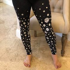 Buttery Soft Yoga Waist Custom Leggings Silver Stretch Full Length Bottoms, Glamorous Fitted Black Leggings, Stretch Silver Leggings, Silver Stretch Full-length Bottoms, Jacquard Leggings, Celestial Leggings, Gray Moisture-wicking Leggings For Yoga, Custom Leggings, Colorful Leggings