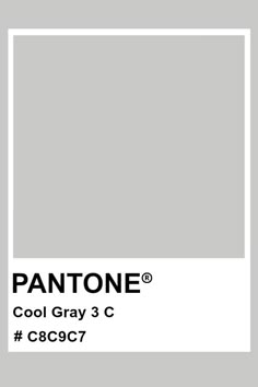 pantone's color gray is shown with the words, cool gray 2 c