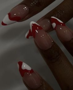 Wine Nails, Her Nails, Almond Acrylic Nails, Funky Nails, Chic Nails, Valentine's Day Nails, Valentines Nails, Acrylic Nail Designs