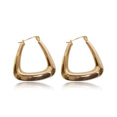 Make a statement in chic style with our tubular Lena Hoop earrings, crafted in brightly polished stainless steel with a luxe 18k yellow gold plated finish. These contemporary hoops showcase a striking geometric square tube dimensional shape, set onto click-tops for pierced ears and a comfortable fit, creating a beautiful swing. Metal Type: Stainless SteelMetal Plate: 18K Gold PlatedMaterial: Hypoallergenic, WaterproofLength: 1" Dimensional Shapes, Double Hoop Earrings, Bow Earrings, Metal Plate, Accessories Jewelry Earrings, Polished Stainless Steel, Contemporary Jewelry, Steel Metal, Pierced Ears