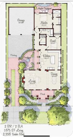 the floor plan for this house shows what it would look like to have two floors