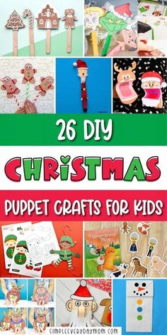 25 diy christmas puppet crafts for kids that are easy to make and great for the holidays