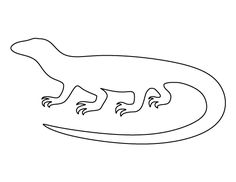 an outline of a lizard on a white background