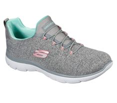 Shop the Summits - Quick Getaway | SKECHERS Sporty Slip-on Sneakers With Arch Support, Comfortable Gray Running Shoes For Light Exercise, Comfortable Gray Slip-on Sneakers For Light Exercise, Casual Gray Walking Shoes For Light Exercise, Sporty Slip-on Sneakers With Ortholite Insole For Sports, Comfortable Gray Slip-on Sneakers With Cushioned Footbed, Gray Slip-on Sneakers With Cushioned Footbed, Comfortable Gray Running Shoes, Comfortable Gray Walking Shoes For Light Exercise