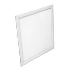 an image of a white square panel light fixture on a white background with clipping for text