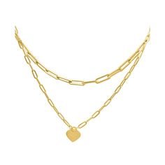 in stock Heart Shaped Double Chain Metal Jewelry, Heart-shaped Metal Jewelry With Double Chain, Elegant Heart-shaped Gold Chain Necklace, Elegant Heart Shaped Gold Chain Necklace, Double Heart Metal Chain Necklace, Heart Pendant Chain Necklace In Gold Metal, Trendy Double Heart Metal Necklace, Trendy Metal Double Heart Necklace, Trendy Heart Pendant Chain Necklace