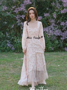 Tavimart France Vintage Floral Dress Women Summer Print Party Midi Dresses Female Holiday Long Sleeve Korean Fashion Chiffon Dress Long Sleeve Chiffon Dress For Garden Party, Chiffon Square Neck Midi Dress For Party, Feminine Square Neck Chiffon Party Dress, Spring Chiffon Dress For Banquet, Long Sleeve Summer Dress For Prom, Long Sleeve Chiffon Dress For Casual Occasions, Long Sleeve Chiffon Dress For Casual Wear, Long Sleeve Summer Prom Dress, Long Sleeve Chiffon Midi Dress For Casual Wear