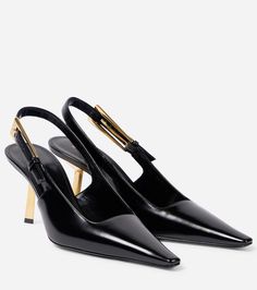 Heels Saint Laurent, Ysl Heels, Bridal Bag, Mid Heels Pumps, Round Toe Pumps, Designer Pumps, Saint Laurent Shoes, Evening Shoes, Slingback Pump