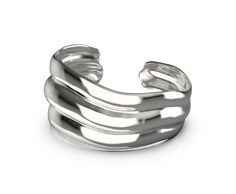 New addition to the Luna family, our very first cuff. 925 Sterling Silver, Rhodium plated. Elegant Adjustable Cuff Rings, Adjustable Contemporary Cuff Bracelet, Bone Cuff, Elsa Peretti, Natural Curves, Infamous, Rhodium Plated, Bones, 925 Sterling Silver