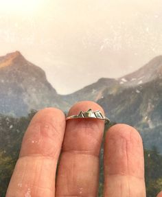 Mountain Ring Women, Boho Silver Rings, Mountain Rings, Silver Mountain Ring, Love Mountains, Mountain Ring, Silver Mountain, Metal Jewelry Making, Surf Jewelry