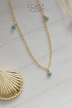 Shop Coast + Cove Co for coastal inspired, modern gold jewelry. Coast + Cove's jewelry collections feature earrings, bracelets, and unique necklace styles. Discover the latest collection of stone bead necklaces or explore a wide selection of bracelet stack ideas. Make any everyday, girly summer outfit dressed up with with a piece from our collection. Adjustable Minimalist Gold Necklace, Dainty Blue Necklaces With Satellite Chain, Dainty Blue Necklace With Satellite Chain, Dainty Handmade Gold Turquoise Necklace, Dainty Adjustable Turquoise Necklace With Tiny Beads, Dainty Turquoise Necklace With Tiny Beads, Dainty Blue Turquoise Necklace With Tiny Beads, Adjustable Gold Turquoise Necklace With Beaded Chain, Dainty Turquoise Necklace With Adjustable Chain