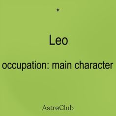 a green background with the words leo and an image of a star in the sky