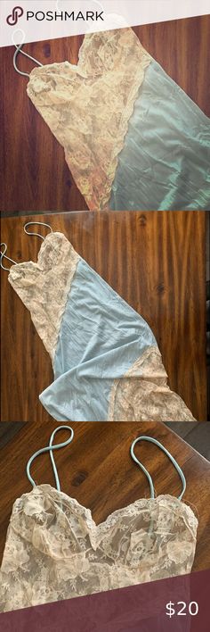 Never Worn Elegant Nightgown Sky Blue and Sheer Lace Nightgown Cattani of California Intimates & Sleepwear Chemises & Slips Elegant Blue Sleepwear For Sleepover, Blue Lace Sleepwear For Loungewear, Elegant Light Blue Sleepwear For Loungewear, Cream Sleepwear With Delicate Lace, Feminine Blue Sleepwear For Night, Delicate Lace Sleepwear In Cream, Light Blue Sleepwear For Wedding Night In Spring, Feminine Blue Sleepwear, Blue Lace Nightgown For Loungewear