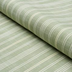 a green and white striped fabric