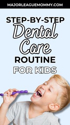 Learn how to create an effective dental care routine for kids with these easy tips and tricks! Start building healthy habits early and ensure those little smiles stay bright. 🌟🦷 Read more on the Major League Mommy blog. Routine For Kids, Teaching Children, Mommy Blog, Busy Family, Dental Hygiene, Dental Care, Major League