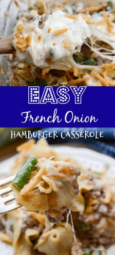 this easy french onion hamburger casserole is the perfect dinner for two