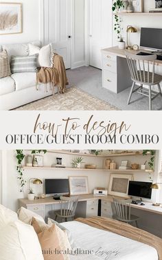 home office guest room combo Office Bedroom Combo, Bedroom Home Office Ideas, Guest Room Combo, Spare Room Office, Bedroom Office Combo, Guest Room Office Combo, Spare Bedroom Office, Office And Guest Room, Home Office Guest Room Combo