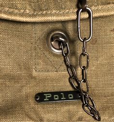 "This is a very rare bag. I can't find another like it online anywhere. If you have information about it please share. Made of strong canvas material, riveted in the back , metal chain and grommets in the front. \"Polo\" imprinted on a metal plaquard riveted to the canvas. I wonder if this was a prototype or a runway piece. I wonder if it was made bRalph Lauren himself. Please if you know anything about it let me know. Make an offer if you wish. Enjoy" Ralph Lauren Vintage, Messenger Bags, Metal Chain, Canvas Material, Polo Ralph, Polo Ralph Lauren, Let Me, Ralph Lauren, Wonder