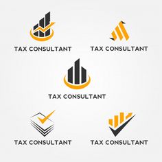 four different logos for tax consulting