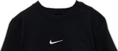 Nike Crew Neck Top With Embroidered Logo, Trendy Streetwear Tops With Embroidered Logo, Trendy Streetwear Top With Embroidered Logo, Trendy Embroidered Logo Top For Streetwear, Nike Sporty Tops With Embroidered Logo, Nike Essentials, Nike Swoosh Logo, Boxy Tee, Swoosh Logo