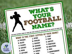 a football game is shown with the name and player's numbers on it,