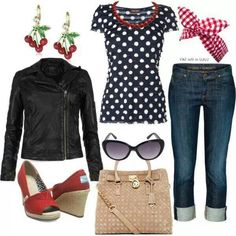 Pinup Inspiration Outfit Rockabilly Summer Outfits, 50s Vintage Outfits, Pinup Clothes, Pinup Inspiration, Sock Hop