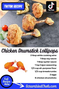 chicken drumstick lollipops recipe with instructions