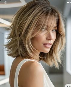 Shoulder Length Hair Styles With Bangs, Shoulder Bob Hairstyles, Above The Shoulder Haircut With Layers, Shoulder Length Hairstyles With Bangs, Arched Bangs, Medium Blonde Hairstyles, Layered Shoulder Length Hair, Shoulder Length Hairstyle, Medium Length With Bangs