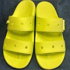 Brand New Excellent Condition Size Men’s 11 Women’s 12 Retail Price $55 Ships Same Day Or Following Business Day Smoke Free Home Yellow Non-slip Slides With Round Toe, Yellow Non-slip Round Toe Slides, Yellow Non-slip Slides, Casual Neon Yellow Sandals For Beach, Casual Neon Yellow Sandals With Round Toe, Casual Neon Yellow Round Toe Sandals, Casual Yellow Non-slip Sandals, Yellow Cushioned Slides With Round Toe, Comfortable Yellow Slides With Cushioned Footbed